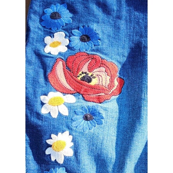 Boden The Cavendish Girlfriend Ankle Jeans Embroidered Artisan UK 20R US 16 R - Picture 9 of 16